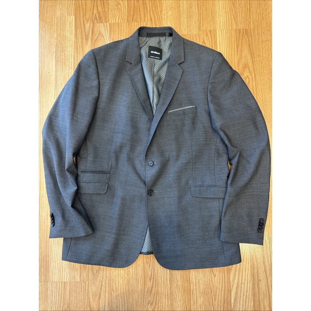 Strellson Grey‎ Textured Wool Blend Blazer Men 42 EU 52 Sport Coat